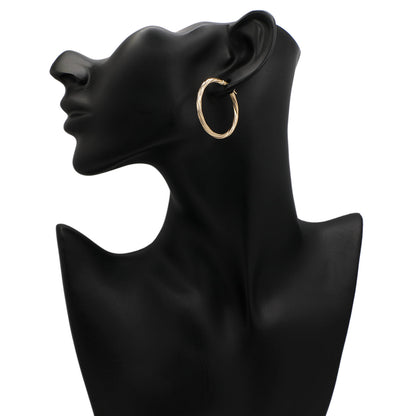 Exclusive 10K Yellow Gold Cable Twist Hoops — Back View