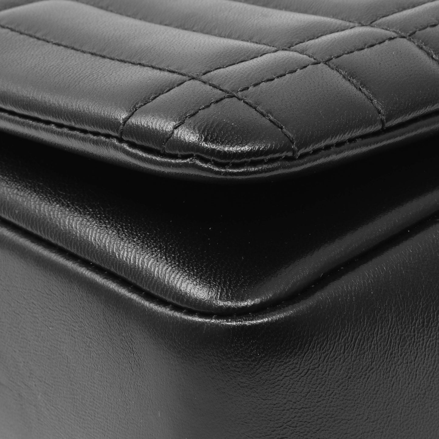 Exclusive Burberry Black Lambskin Quilted Medium Lola Bag — Lifestyle View