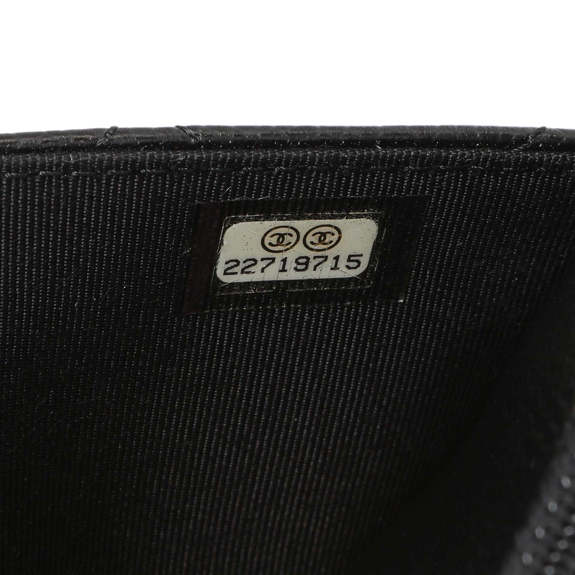 Exclusive Chanel Black Quilted Caviar Wallet on Chain — Alternate View 10