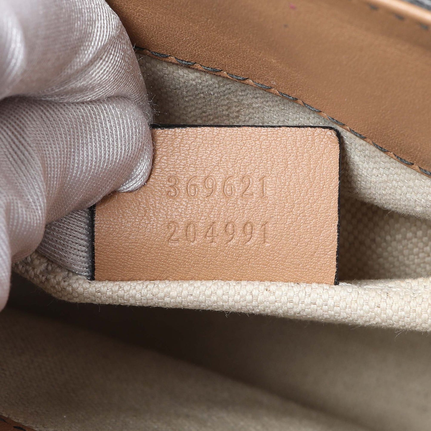 Exclusive Gucci Beige Guccissima Emily Small Chain Shoulder Bag — Lifestyle View