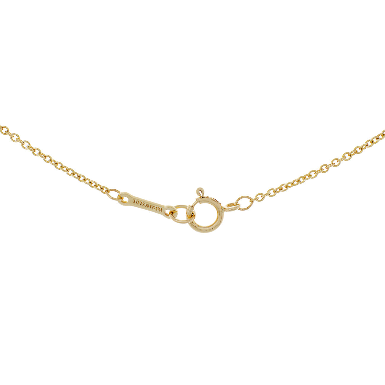 Exclusive Tiffany & Co. 18K Yellow Gold Paloma Picasso Loving Heart Pendant Necklace — Back View