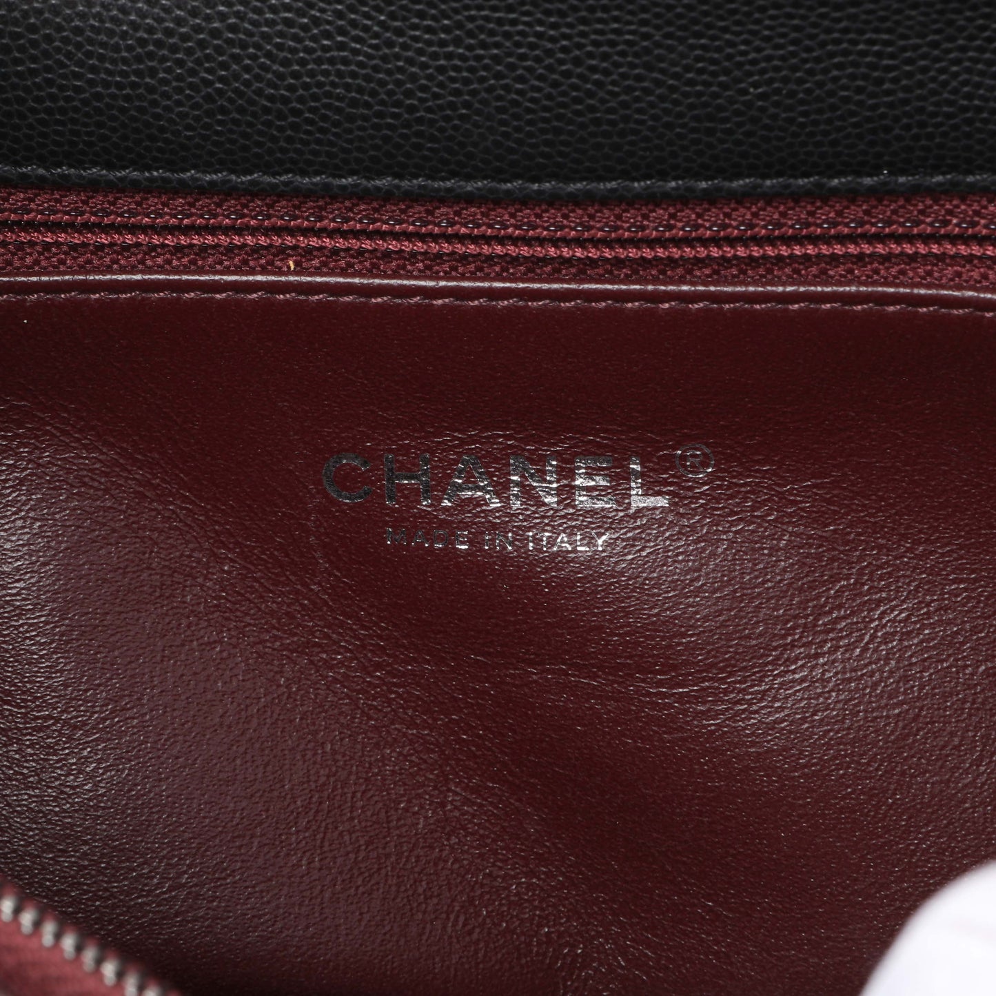 Exclusive Chanel Black Caviar Lizard Embossed Quilted Small Coco Handle Flap — Lifestyle View