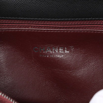 Exclusive Chanel Black Caviar Lizard Embossed Quilted Small Coco Handle Flap — Lifestyle View