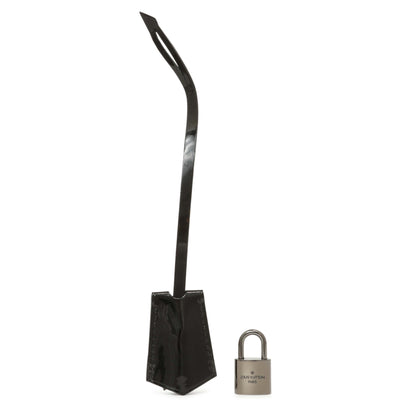 Exclusive Louis Vuitton Black Magnetique Vernis Clochette Key Bell & Lock — Side View