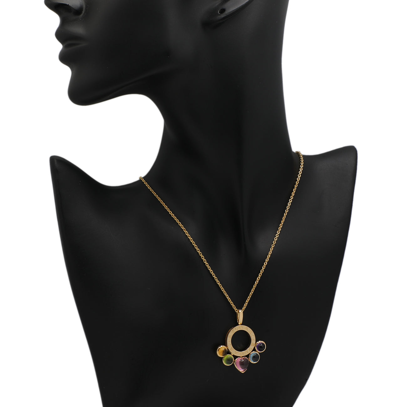 Exclusive Bulgari 18K Yellow Gold Allegra Pendant Necklace — Top View