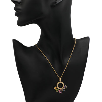 Exclusive Bulgari 18K Yellow Gold Allegra Pendant Necklace — Top View