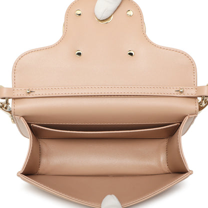 Exclusive Valentino Beige Calfskin Vlogo Small Loco Shoulder Bag — Top View