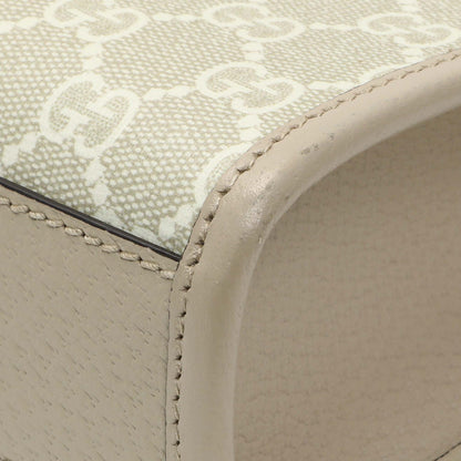 Exclusive Gucci GG Supreme Monogram Textured Dollar Calfskin Mini Retro Interlocking G Tote — Detail View