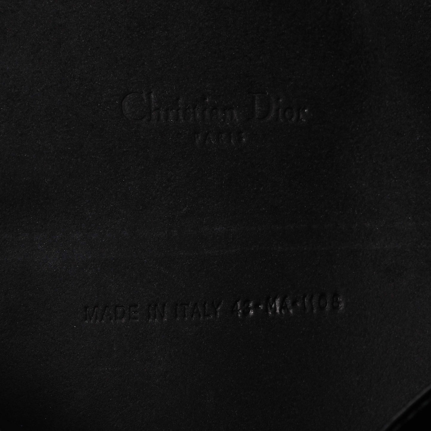 Exclusive Christian Dior Black Crinkled Patent Cannage Lady Dior Pouch — Lifestyle View