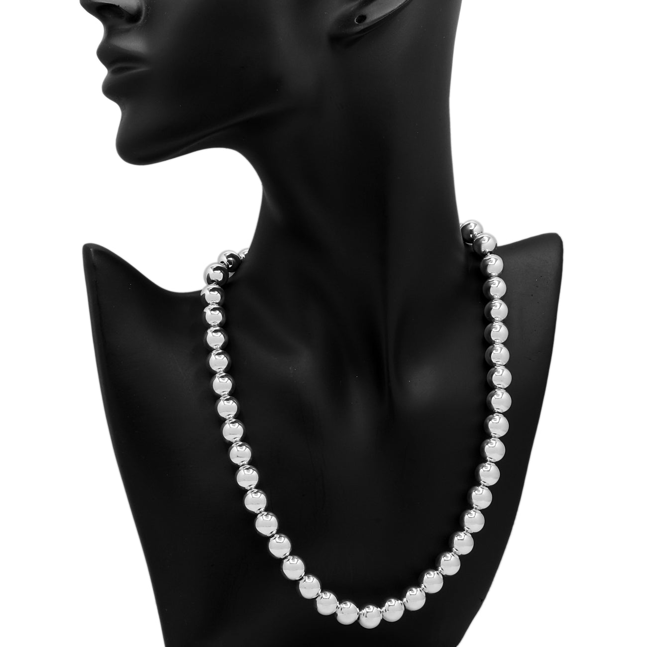 Exclusive Tiffany & Co. Sterling Silver HardWear Ball Necklace — Top View