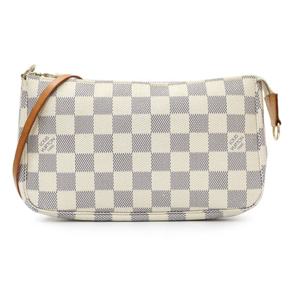 Exclusive Louis Vuitton Damier Azur Pochette Accessories — Front View