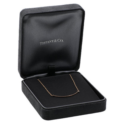 Exclusive Tiffany & Co. 18K Rose Gold Small T Smile Pendant Necklace — Detail View