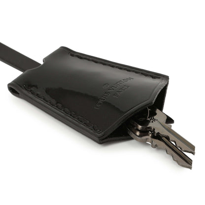Exclusive Louis Vuitton Black Magnetique Vernis Clochette Key Bell & Lock — Back View