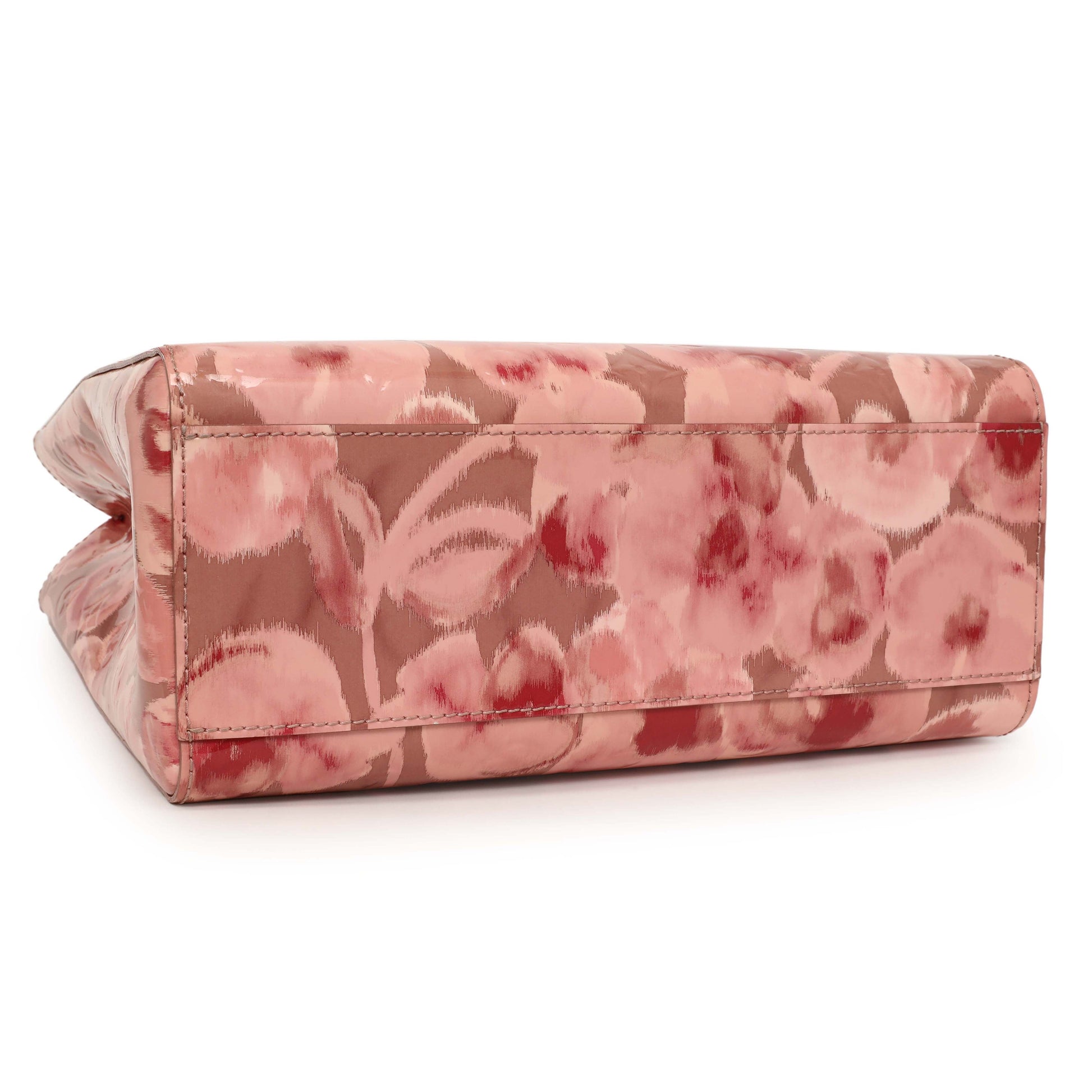 Exclusive Louis Vuitton Rose Velours Vernis Ikat Catalina Tote — Back View