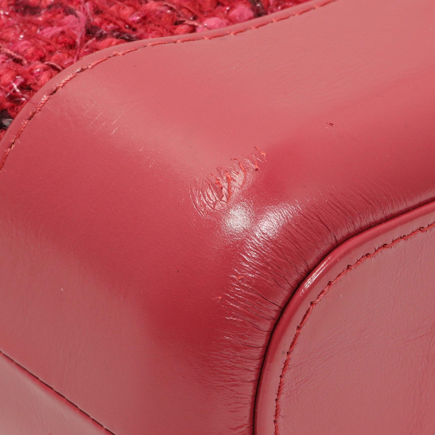 Exclusive Chanel Pink Tweed Calfskin Quilted Small Gabrielle Hobo — Lifestyle View