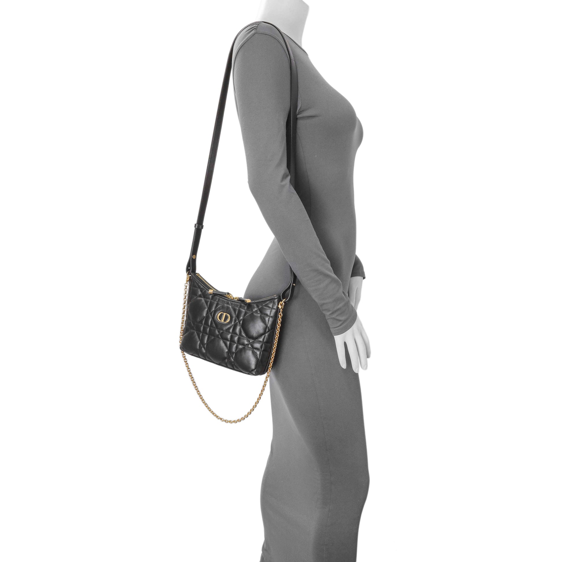 Exclusive Christian Dior Black Miss Caro Diorling Mini Bag with Chain — Alternate View 11