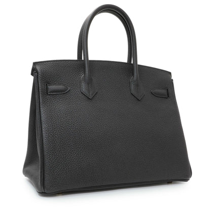Exclusive Hermes Black Togo Birkin 30 — Side View