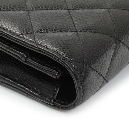 Exclusive Chanel Black Quilted Caviar Wallet on Chain — Lifestyle View