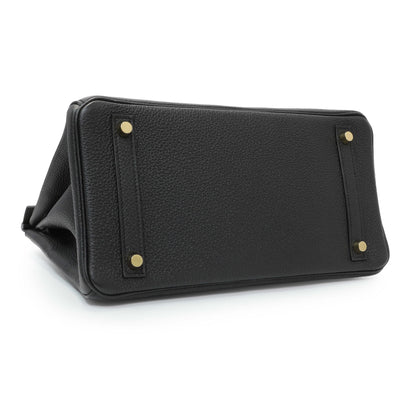 Exclusive Hermes Black Togo Birkin 30 — Back View