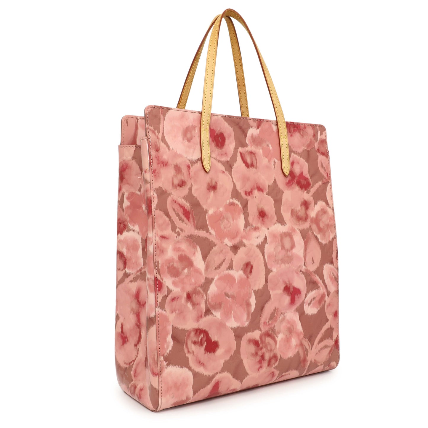 Exclusive Louis Vuitton Rose Velours Vernis Ikat Catalina Tote — Side View