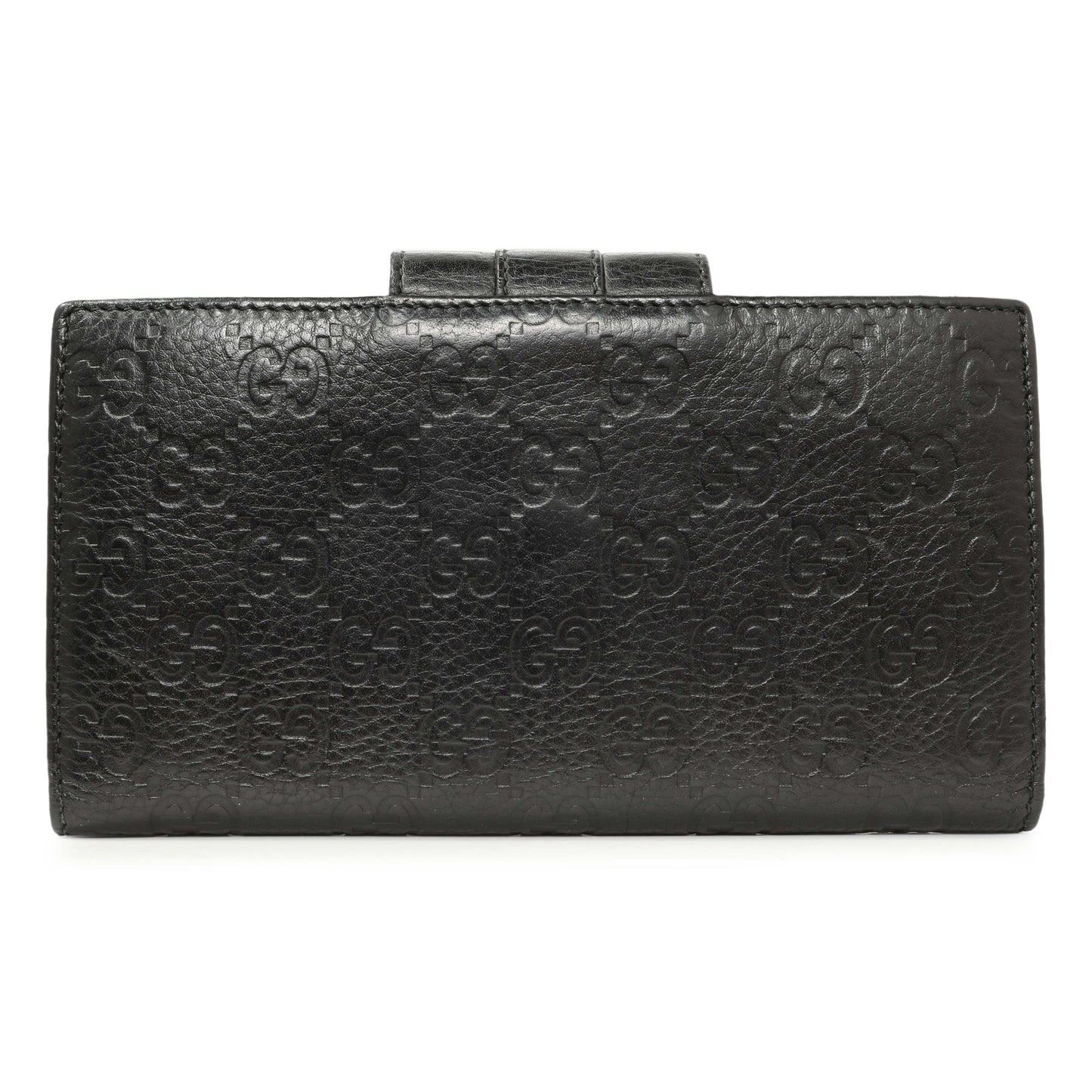 Exclusive Gucci Black Guccissima Web Long Wallet — Side View