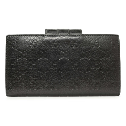 Exclusive Gucci Black Guccissima Web Long Wallet — Side View