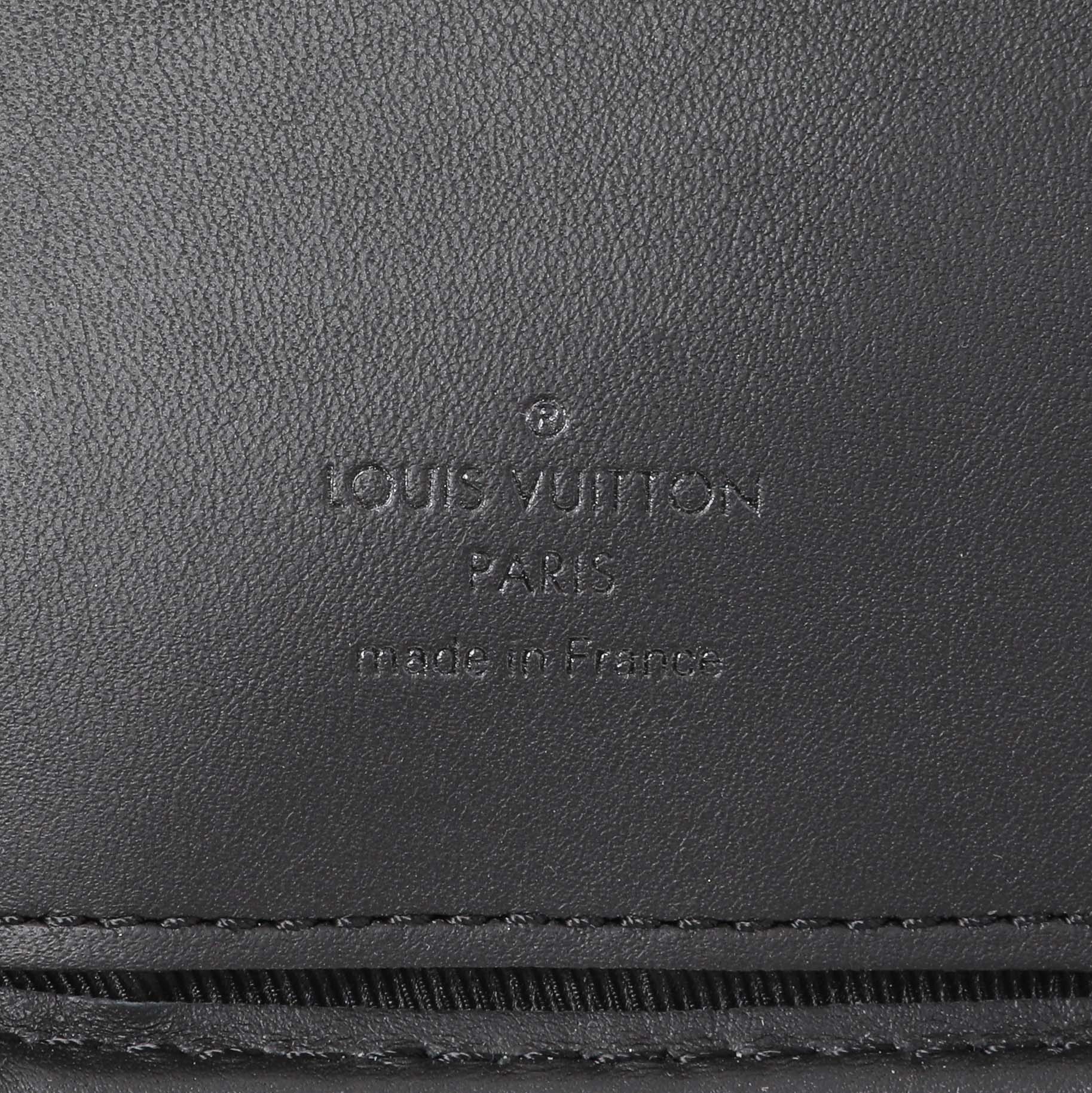 Exclusive Louis Vuitton x Nigo Giant Damier Ebene Double Phone Pouch — Detail View