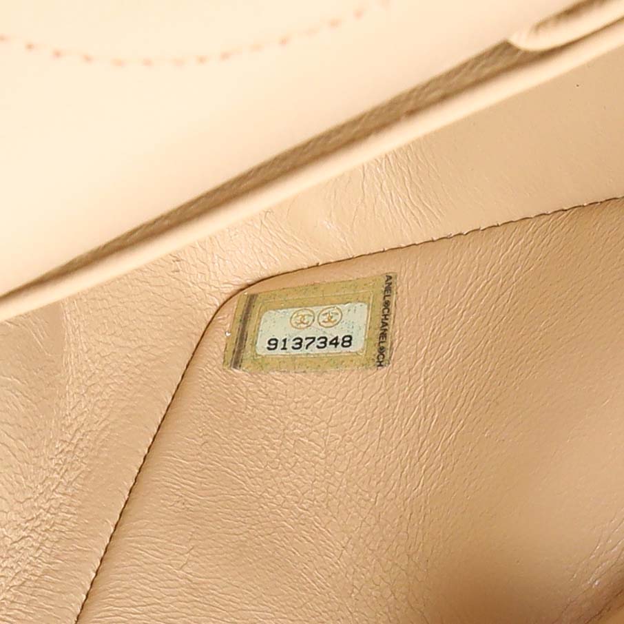 Exclusive Chanel White Pink Tweed Quilted Medium Double Flap — Alternate View 10