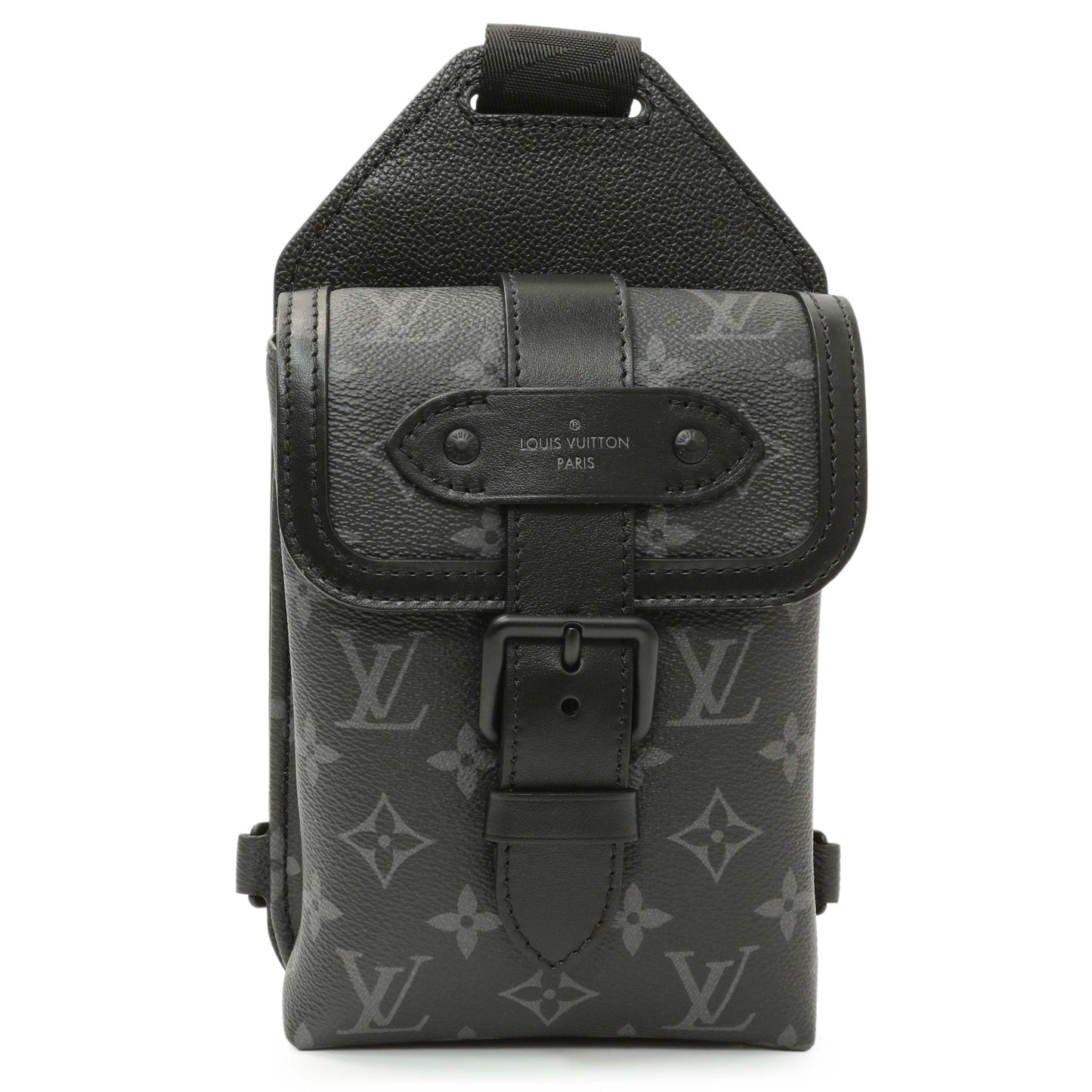 Exclusive Louis Vuitton Monogram Eclipse Saumur Slingbag — Front View