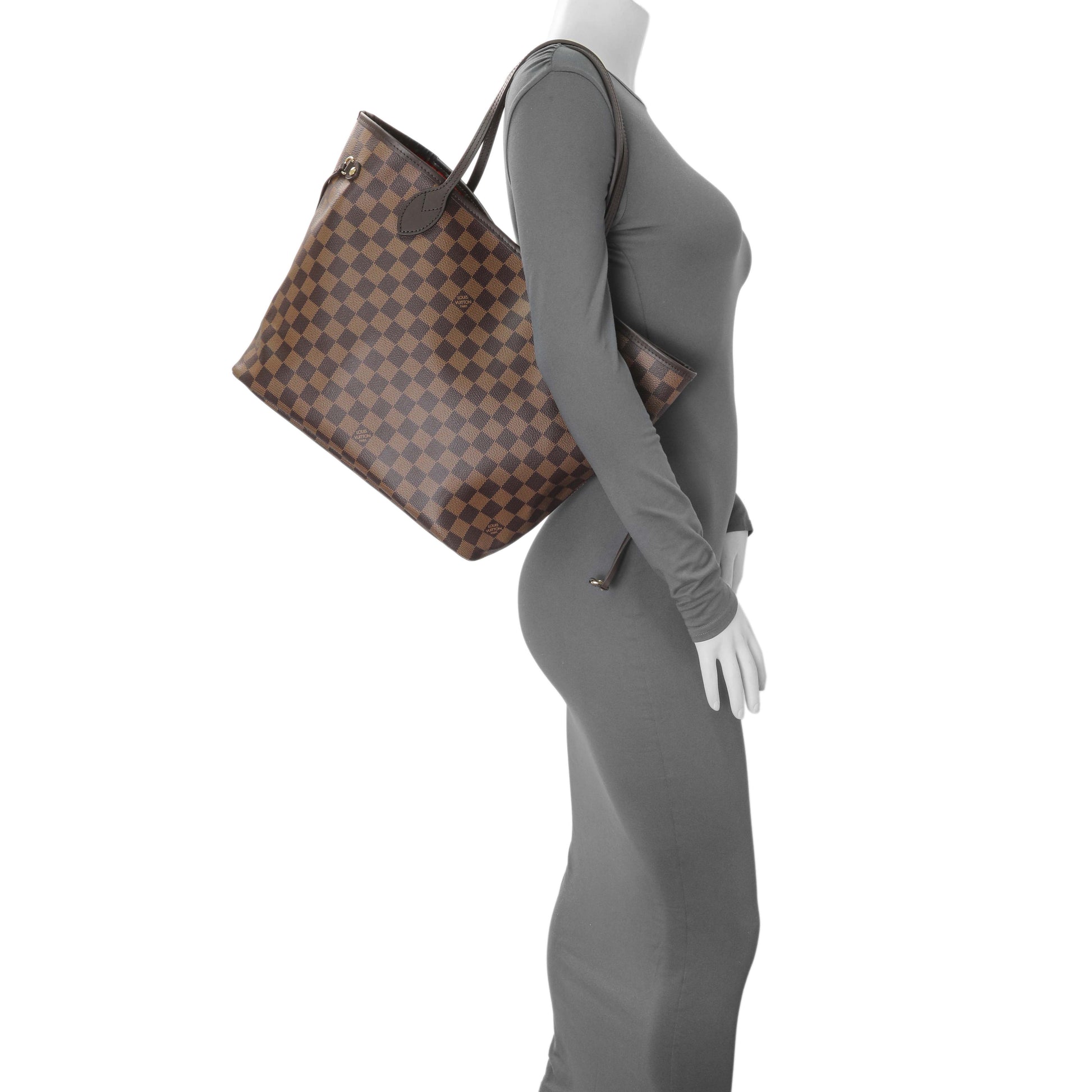 Exclusive Louis Vuitton Damier Ebene Neverfull MM — Lifestyle View