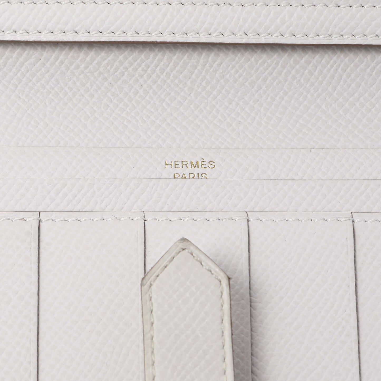 Exclusive Hermes White Epsom Bearn Gusset Wallet — Alternate View 9