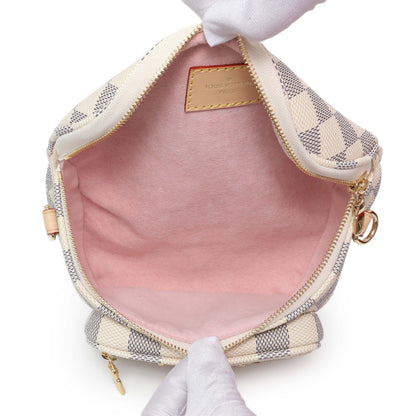 Exclusive Louis Vuitton Damier Azur Mini Bumbag — Top View