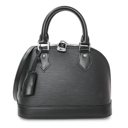 Exclusive Louis Vuitton Black Epi Alma BB — Front View