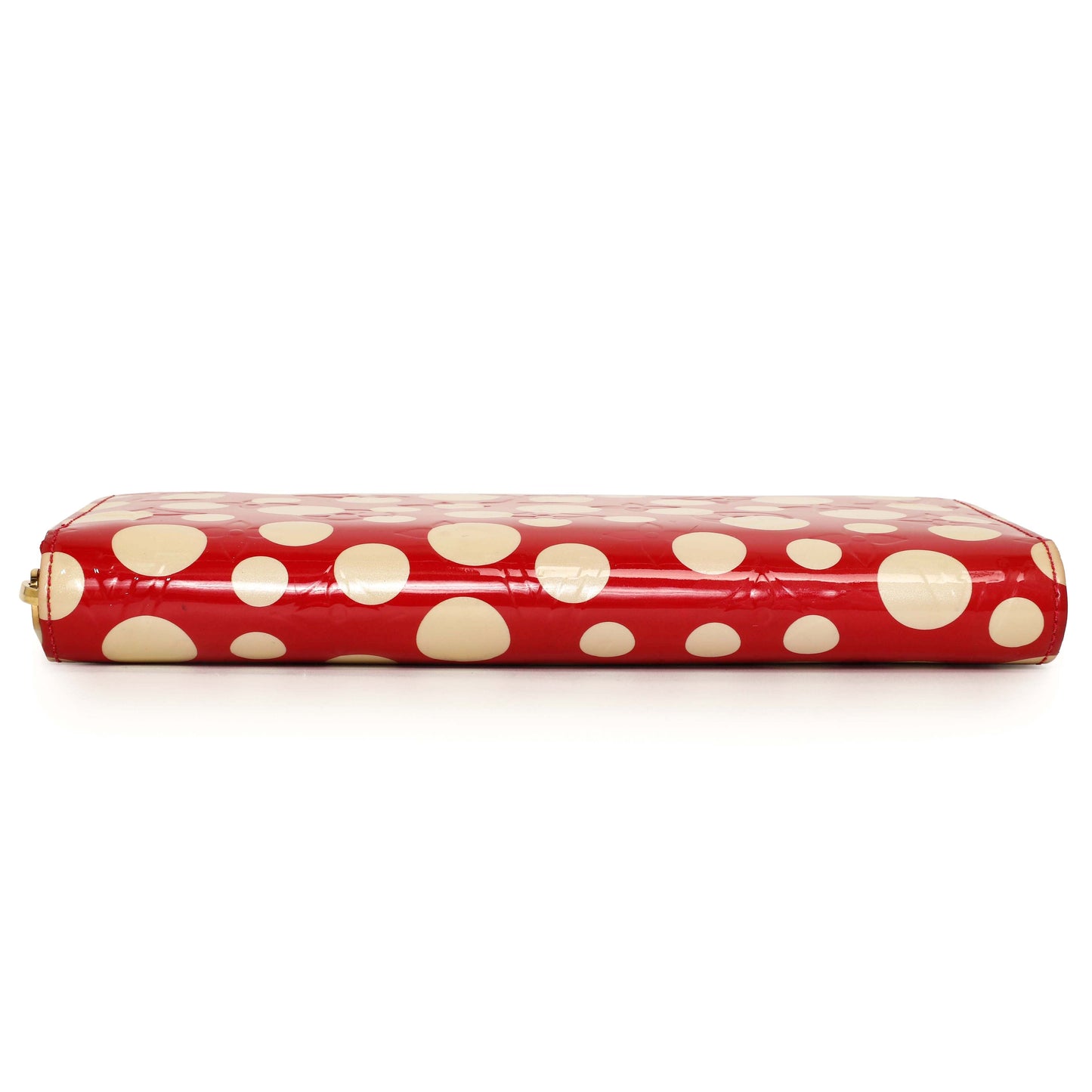 Exclusive Louis Vuitton Yayoi Kusama Red Vernis Infinity Dots Zippy Wallet — Back View