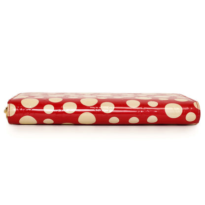 Exclusive Louis Vuitton Yayoi Kusama Red Vernis Infinity Dots Zippy Wallet — Back View