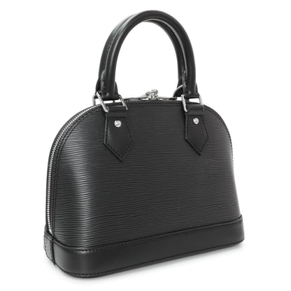 Exclusive Louis Vuitton Black Epi Alma BB — Side View