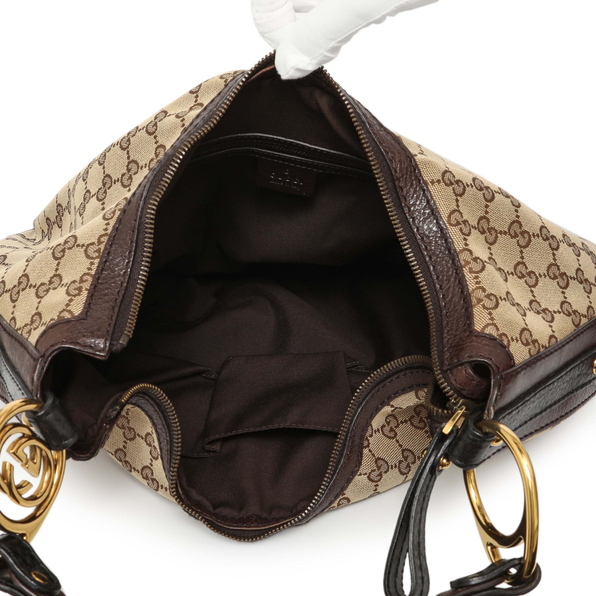 Exclusive Gucci Monogram Medium Interlocking GG Hobo — Top View