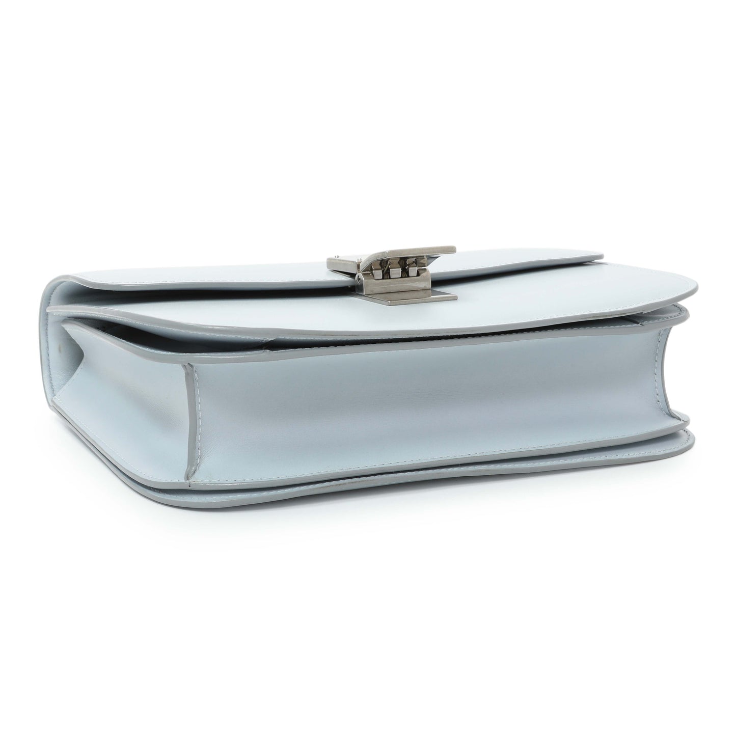 Exclusive Celine Pale Blue Box Calfskin Medium Classic Flap — Back View