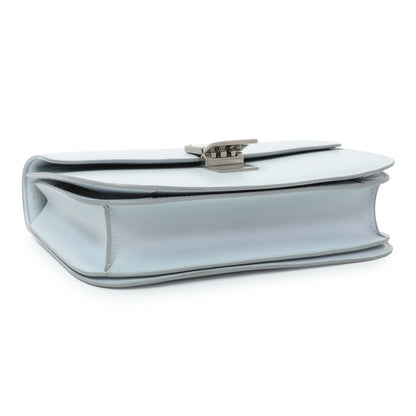Exclusive Celine Pale Blue Box Calfskin Medium Classic Flap — Back View