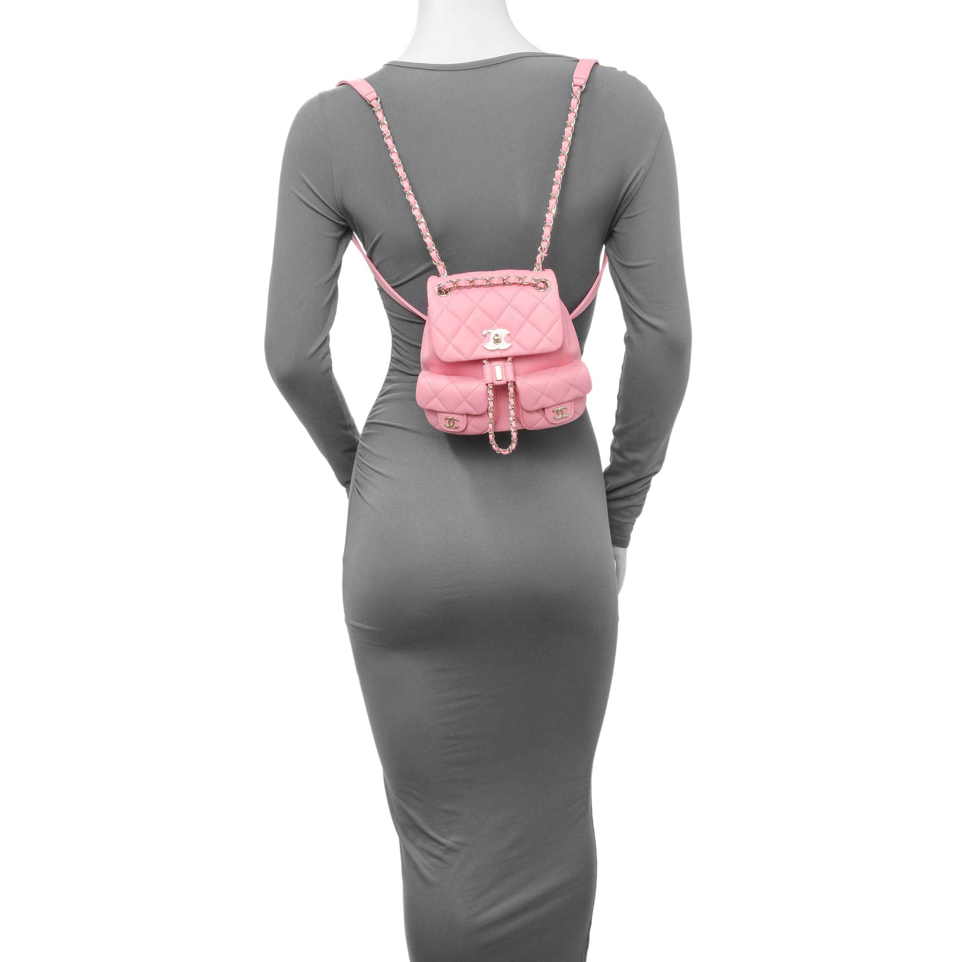 Exclusive Chanel Pink Calfskin Small Duma Backpack — Alternate View 7