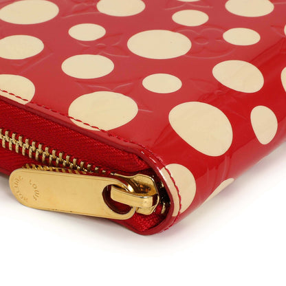 Exclusive Louis Vuitton Yayoi Kusama Red Vernis Infinity Dots Zippy Wallet — Lifestyle View