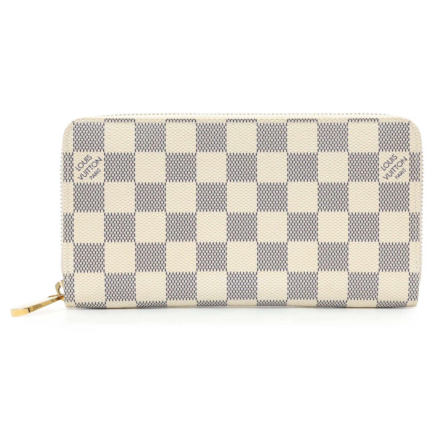 Exclusive Louis Vuitton Damier Azur Zippy Wallet — Front View