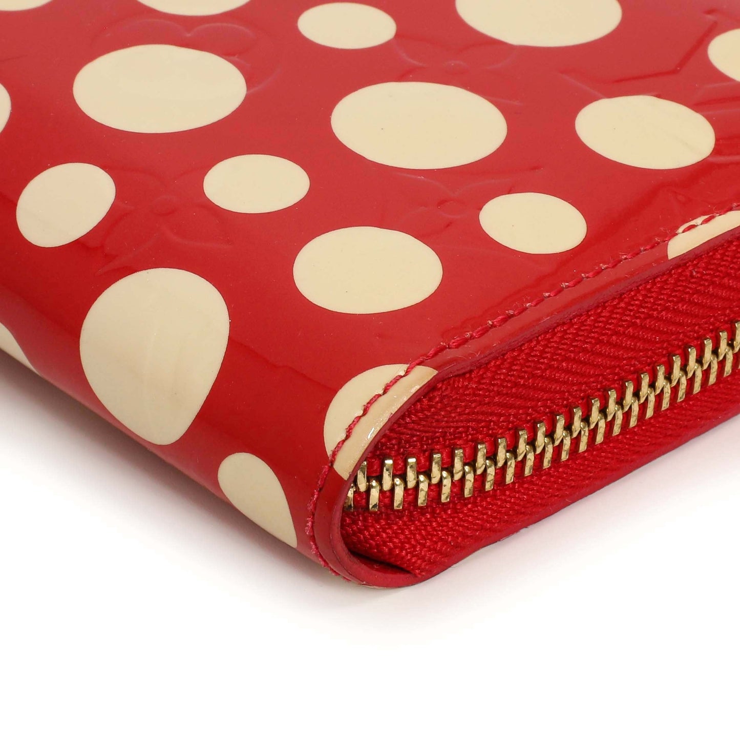 Exclusive Louis Vuitton Yayoi Kusama Red Vernis Infinity Dots Zippy Wallet — Alternate View 7