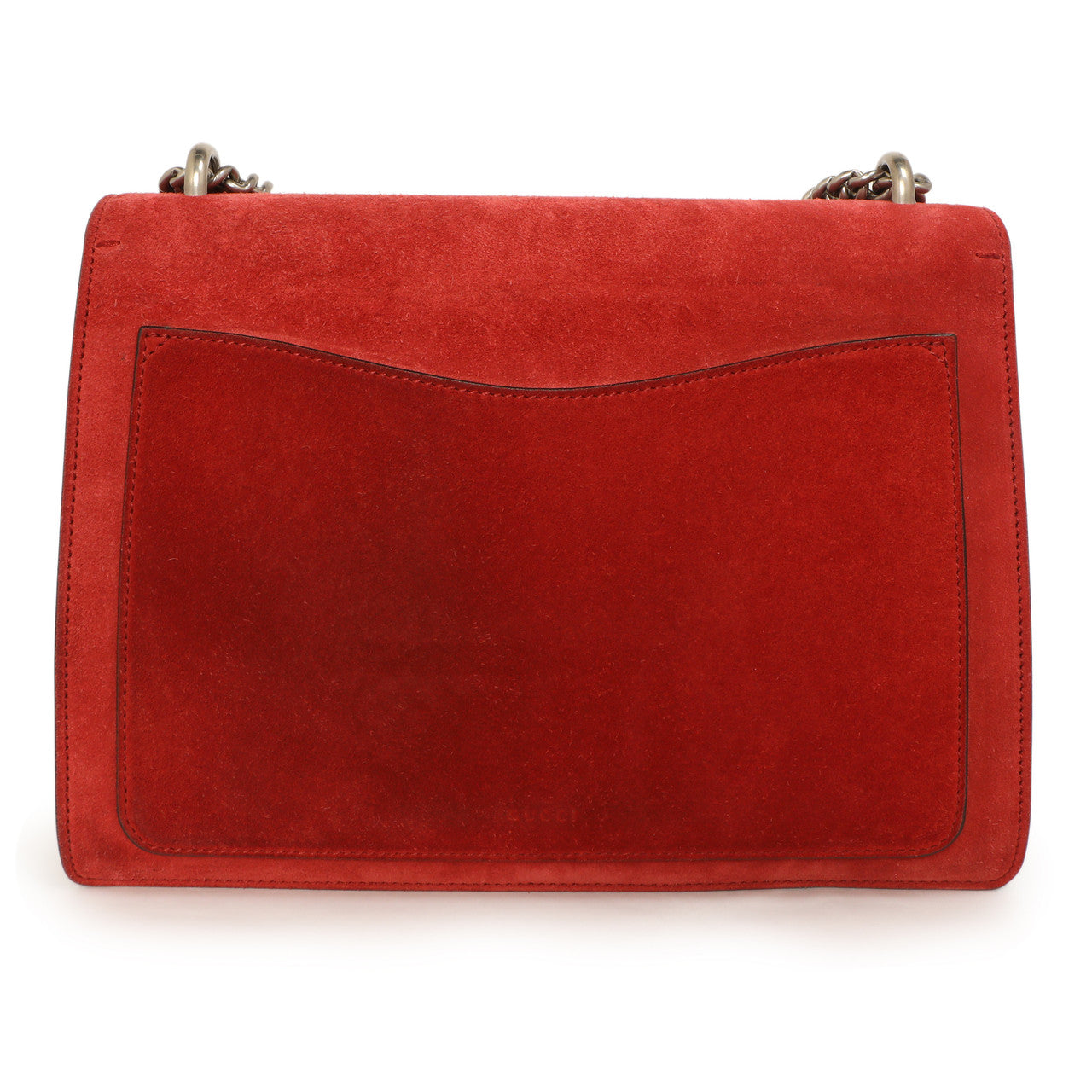 Exclusive Gucci Red Suede Medium Dionysus  Shoulder Bag — Top View