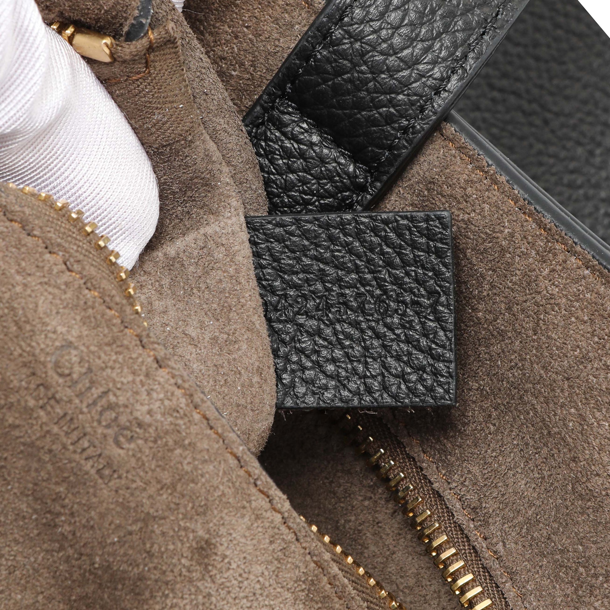 Exclusive Chloe Black Grained Calfskin Marcie Hobo — Lifestyle View
