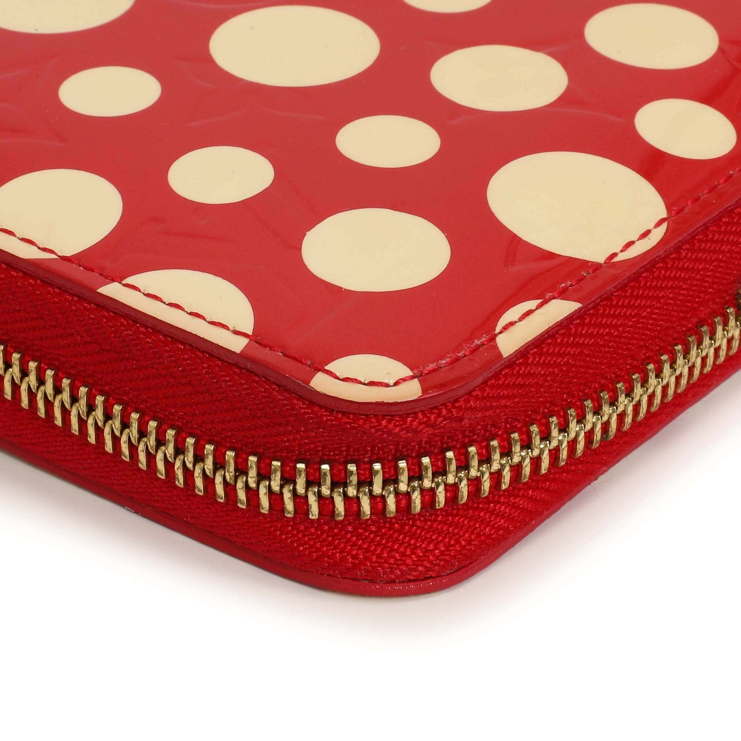 Exclusive Louis Vuitton Yayoi Kusama Red Vernis Infinity Dots Zippy Wallet — Alternate View 8