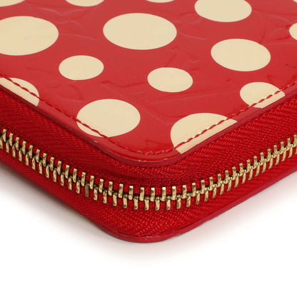 Exclusive Louis Vuitton Yayoi Kusama Red Vernis Infinity Dots Zippy Wallet — Alternate View 9