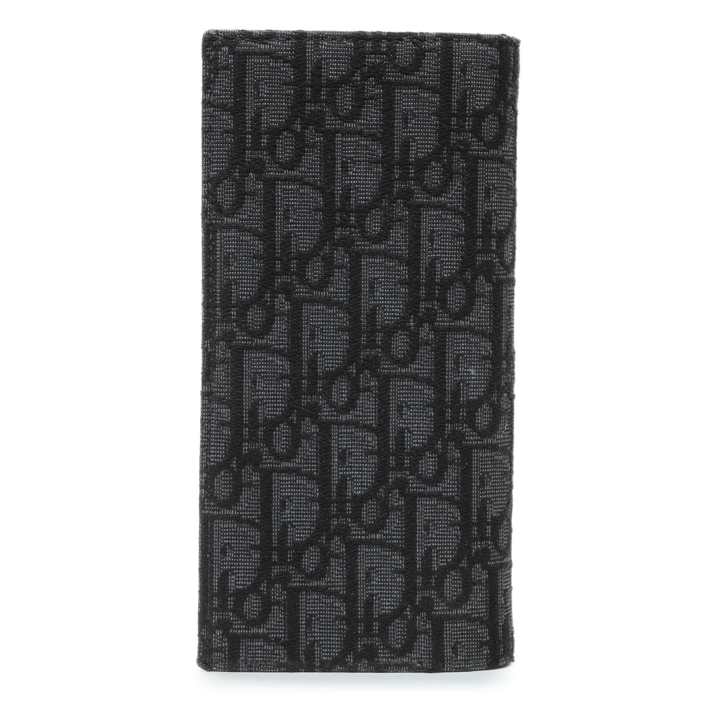 Exclusive Christian Dior Homme Oblique Jacquard Vertical Bifold Long Wallet — Side View