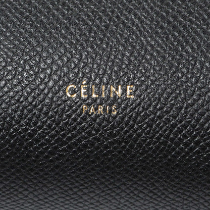 Exclusive Celine Black Grained Calfskin Micro Belt Bag — Detail View