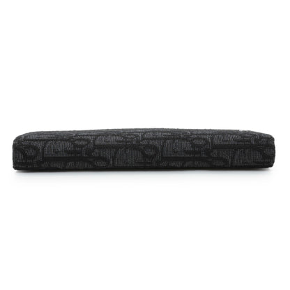 Exclusive Christian Dior Homme Oblique Jacquard Vertical Bifold Long Wallet — Back View